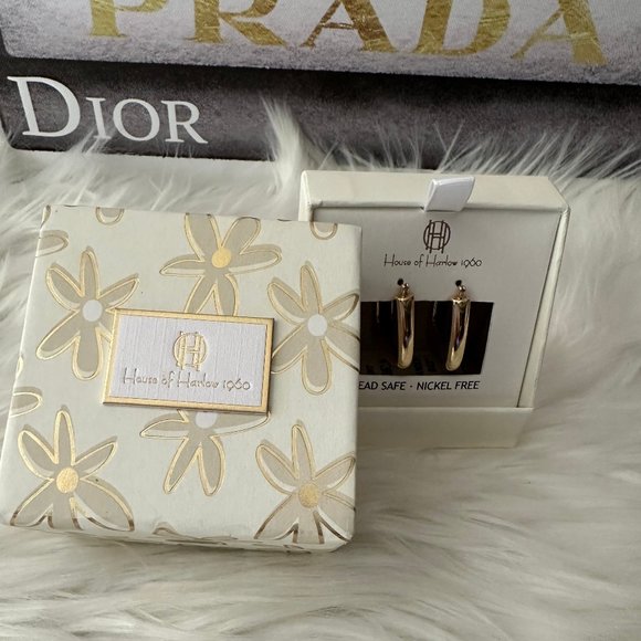 House of Harlow 1960 Jewelry - NWT House of Harlow 1960 Square Hoop Earrings